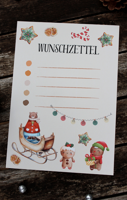Wunschzettel "Lebkuchen"