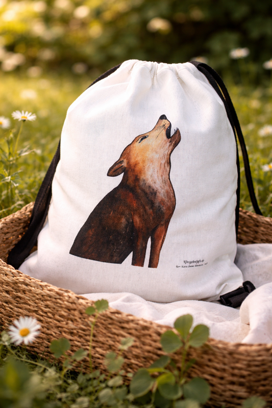 Baumwollrucksack Wolf "Odysseus"
