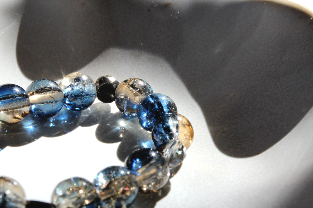 Glasperlenarmband - "Midnight Glow"