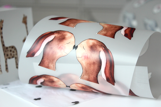 Bügelbild „Hasennasen“ – Zwei Nasen, ein Herz