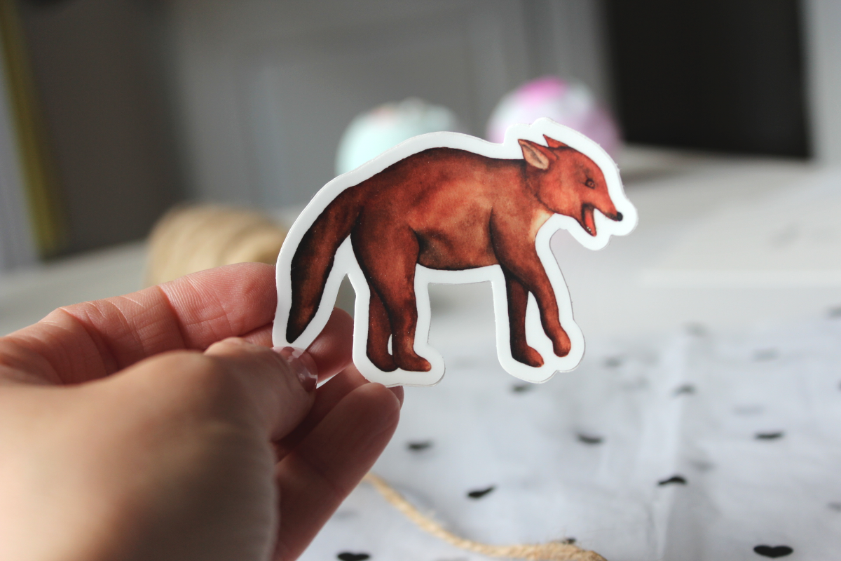 Sticker Fuchs Bruce Königsknöpfe