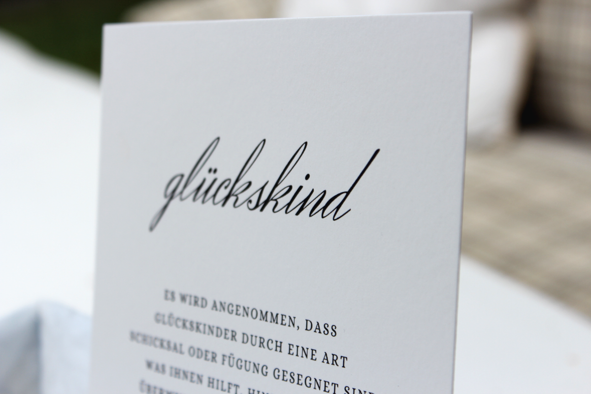 Print"glückskind"