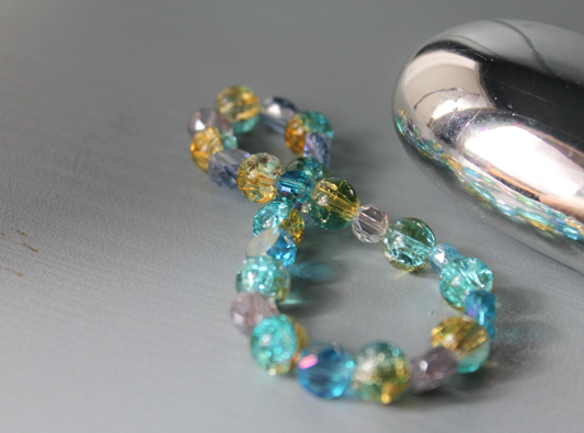 Handmade - Perlenarmband "Crystal Waves"