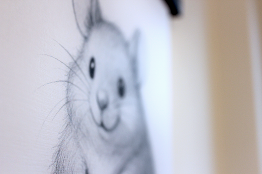 A4 Print "Mäuschenliebe" auf den ersten Blick - das wohl süßeste Mäuschen der Welt