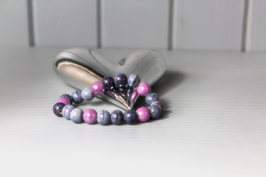 Handmade - Perlenarmband „Himmel küsst Abenddämmerung“