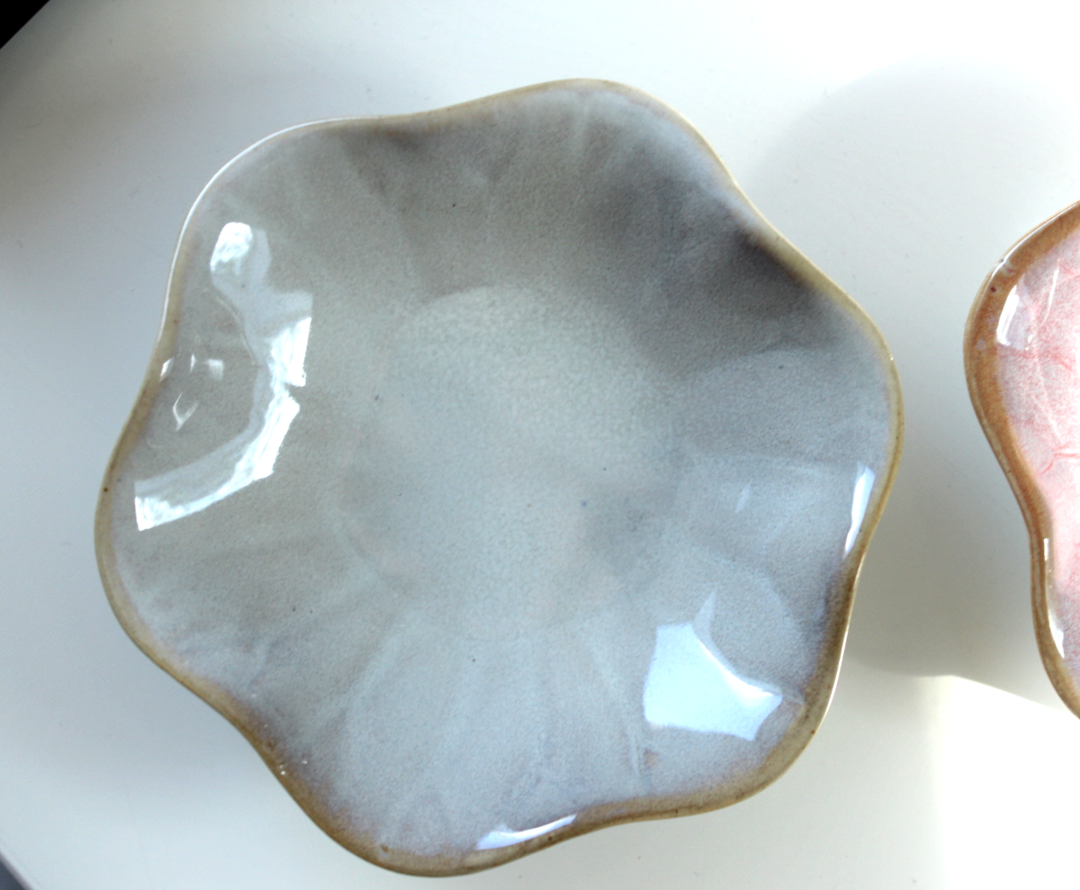 Keramikschälchen - Set in Blütenform