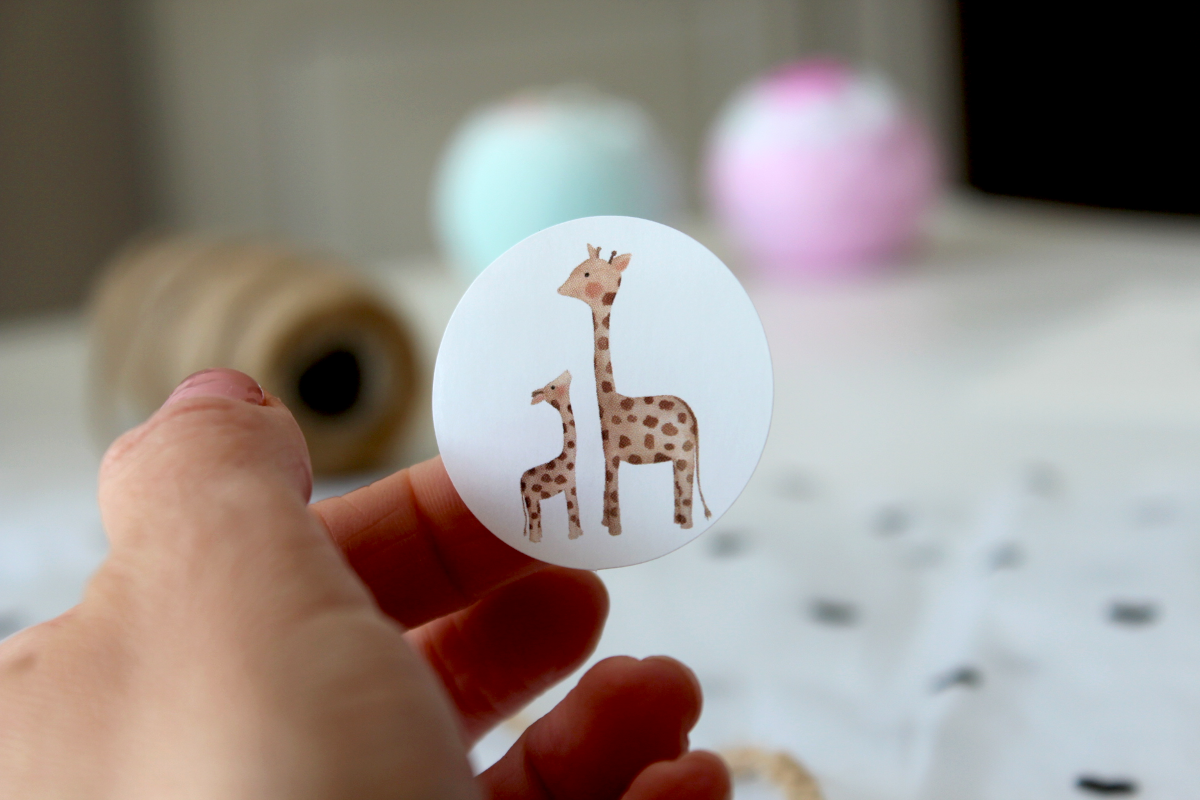 Siegelsticker "Giraffenpaar" Aufkleber Kategorie Sticker Königsknöpfe