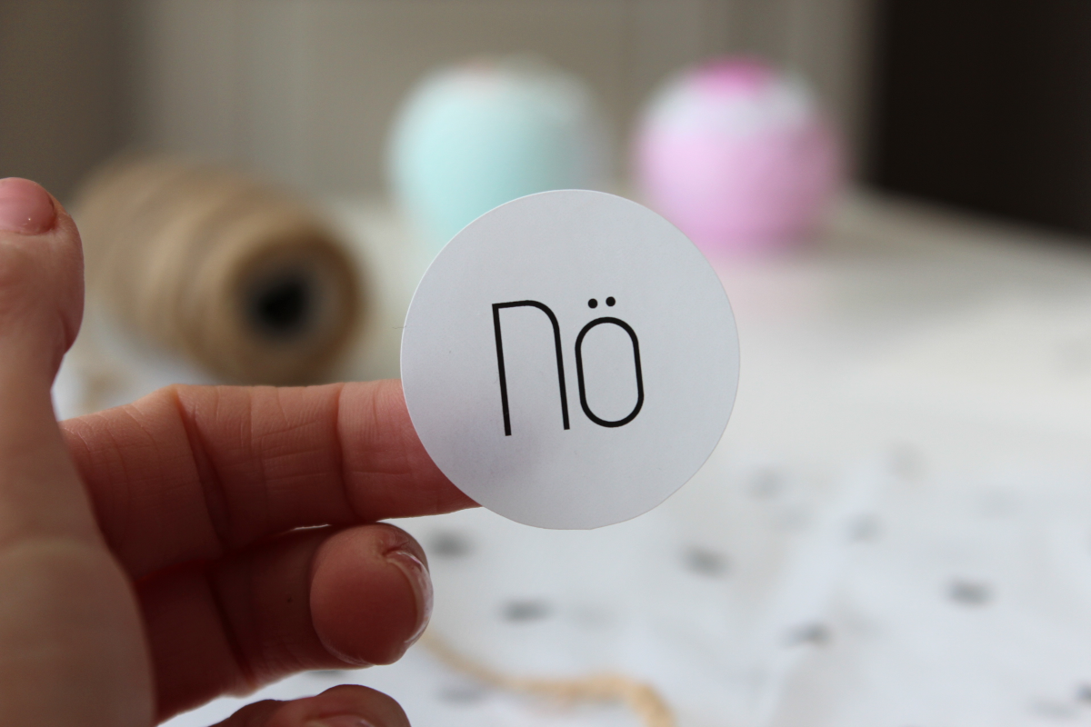 Siegelsticker "Nö" Aufkleber Illustration Text Spruch