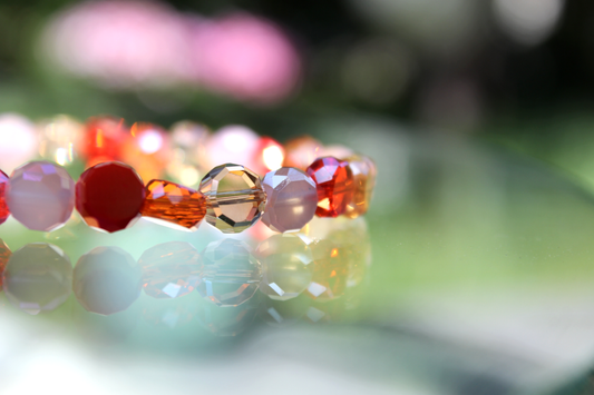 Handmade - Perlenarmband "Golden Heat"