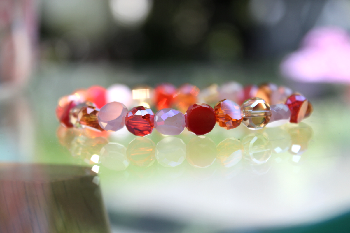 Handmade - Perlenarmband "Golden Heat"