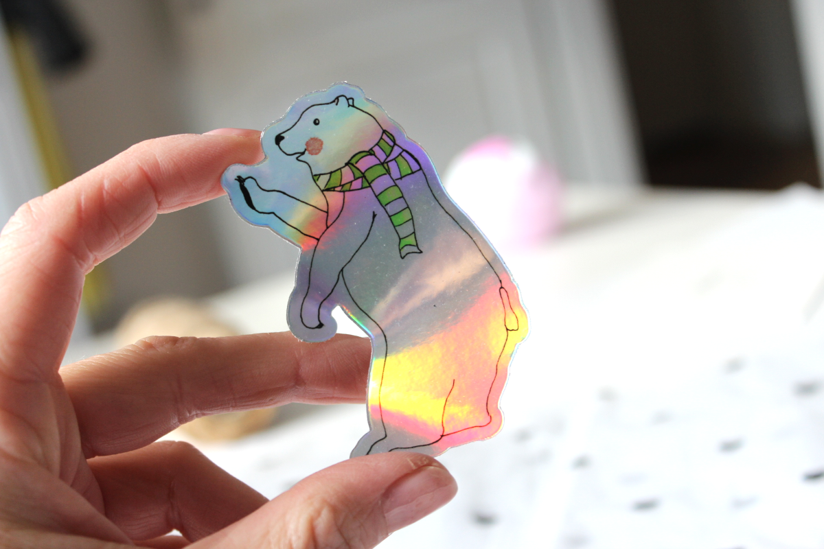 Kategorie Glimmersticker Eisbär Kinder Illustrationen Aufkleber basteln