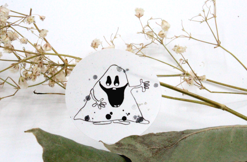 Siegelsticker "Gespenst" Aufkleber Kinder Illustration Sticker Basteln Kategorie Sticker Königsknöpfe