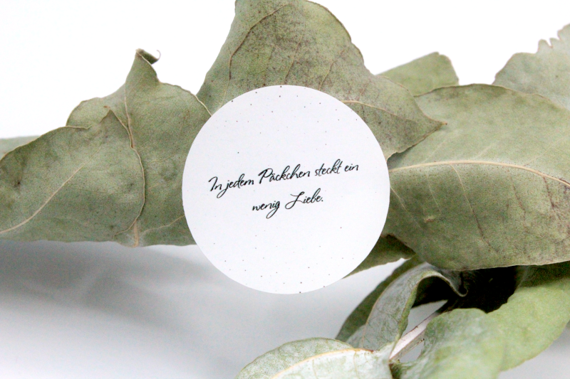 Sticker in jedem Päckchen Aufkleber Geschenk Verpacken Sticker mit Text