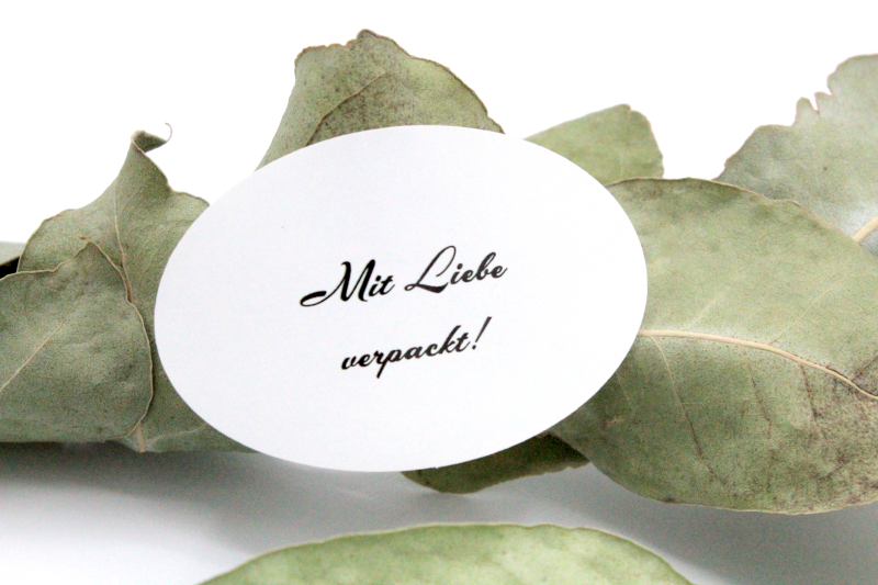 Sticker mit Liebe verpackt Aufkleber