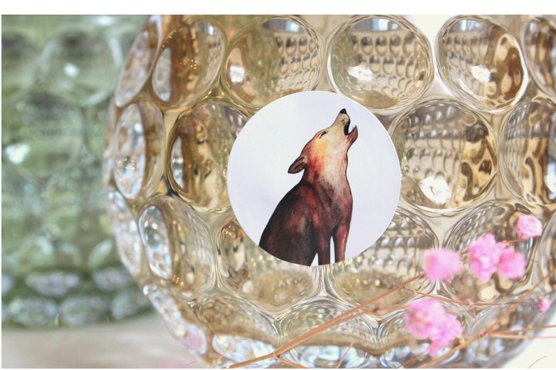 Sticker Wolf Odysseus Siegel Briefsiegel Aufkleber