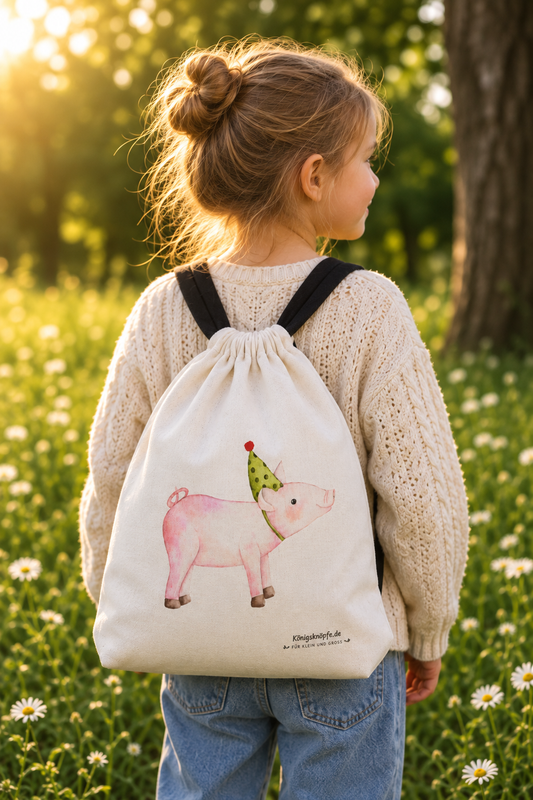 Baumwollrucksack "Partyschwein"