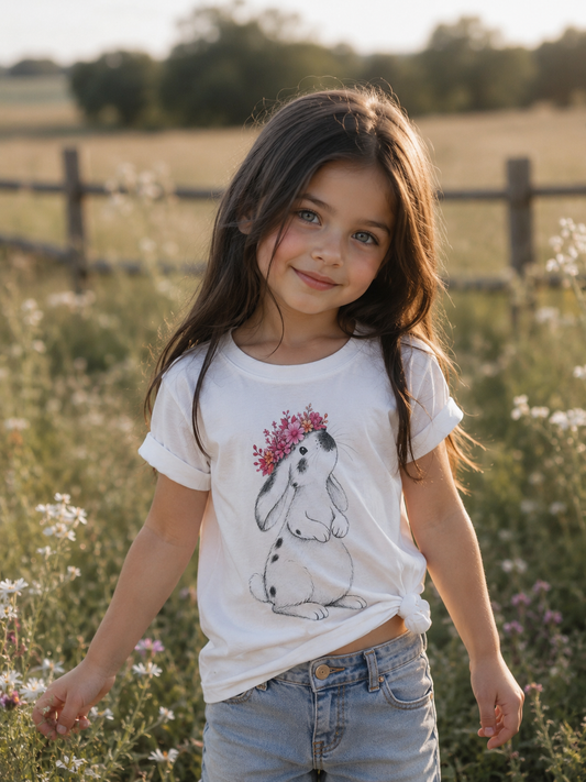 Kinder-T-Shirt „Blumenhase“