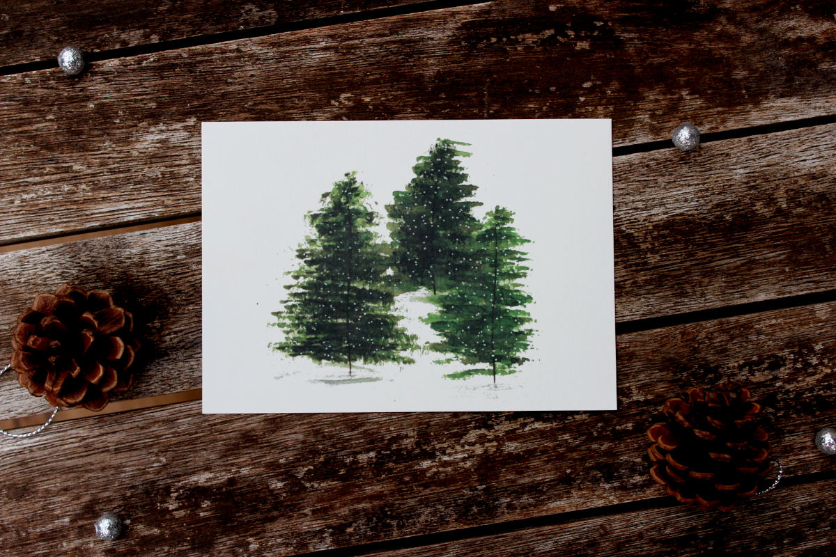Grußkarte "Winterwald" – im Schneeglanz