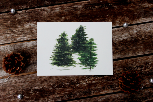 Grußkarte "Winterwald" – im Schneeglanz