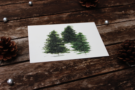 Grußkarte "Winterwald" – im Schneeglanz