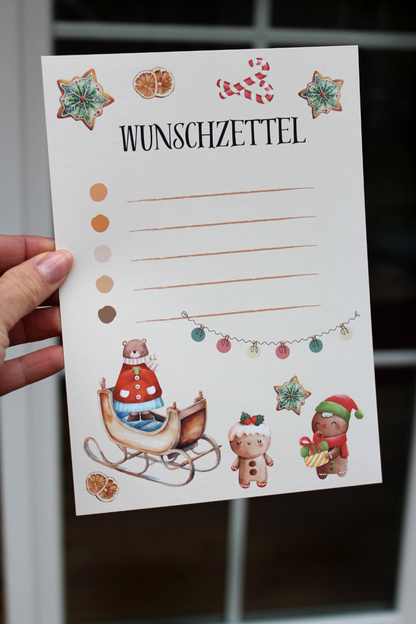 Wunschzettel "Lebkuchen"