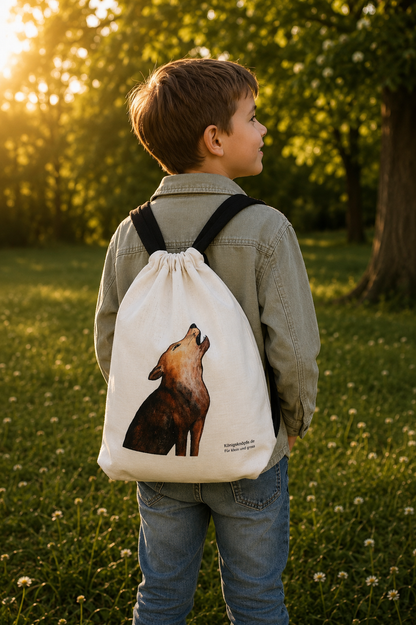 Baumwollrucksack Wolf "Odysseus"