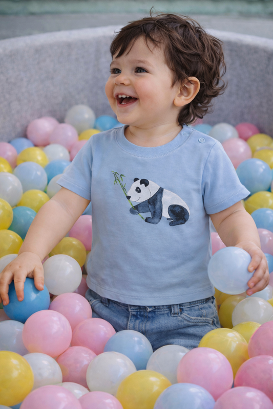 Kurzarmshirt Panda in verschiedenen Farben