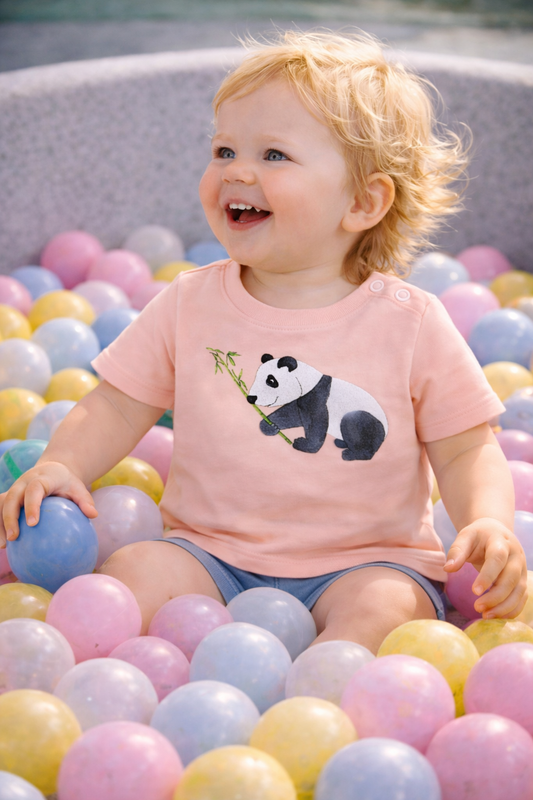 Kurzarmshirt Panda in verschiedenen Farben
