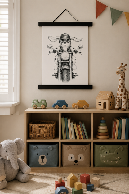 A4 Print „Kleiner Bikerhase"