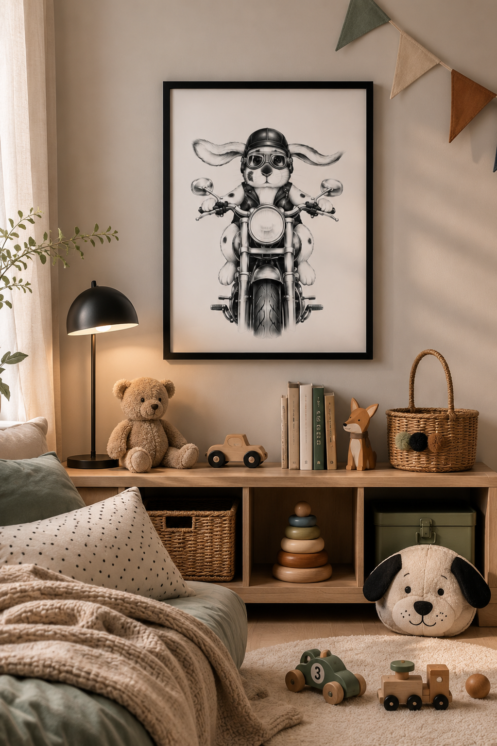 A4 Print „Kleiner Bikerhase"