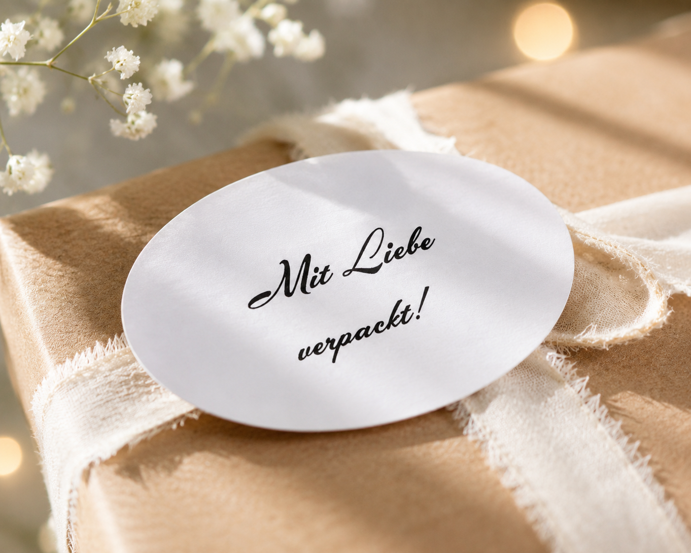 Sticker "Mit Liebe verpackt"