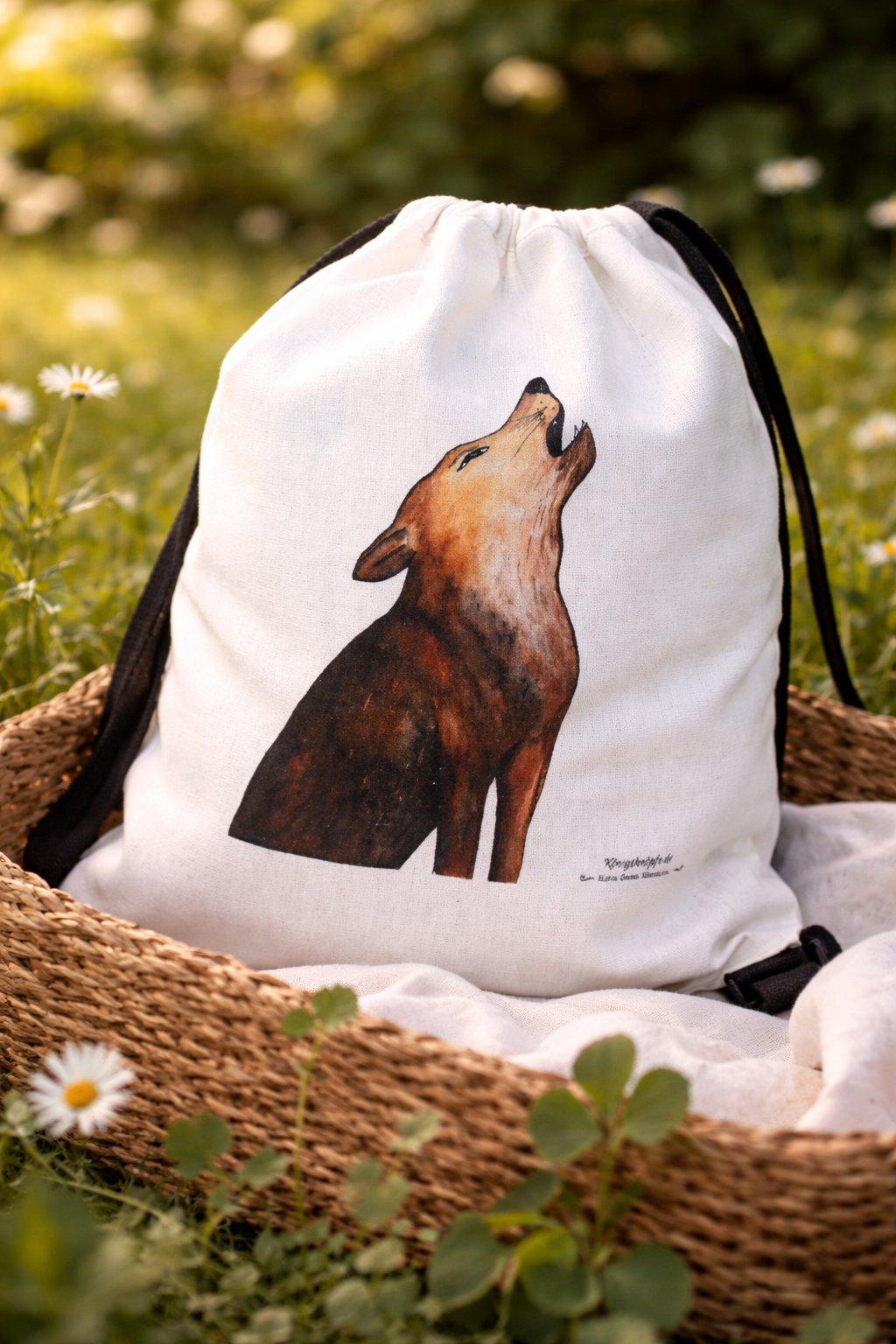 Baumwollrucksack Wolf "Odysseus"