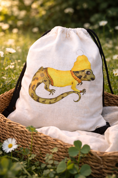 Baumwollrucksack Echse "Amadeus"