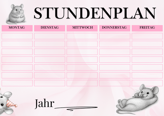 Mausiger Stundenplan