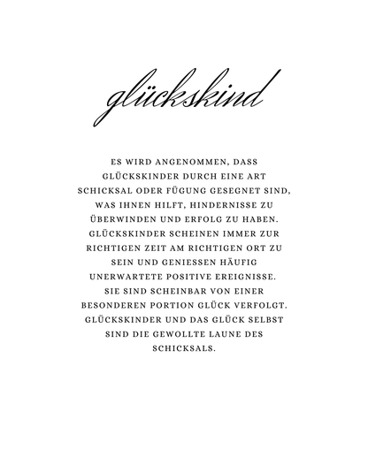 Print "Glückskind"