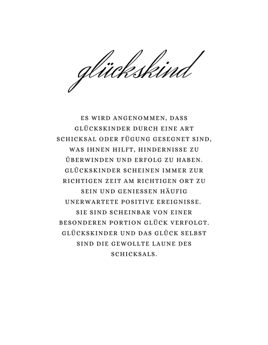 Print "Glückskind"