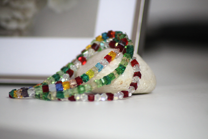 Glasperlen-Armband „Farbenfreude“ – bunt, funkelnd, handgemacht