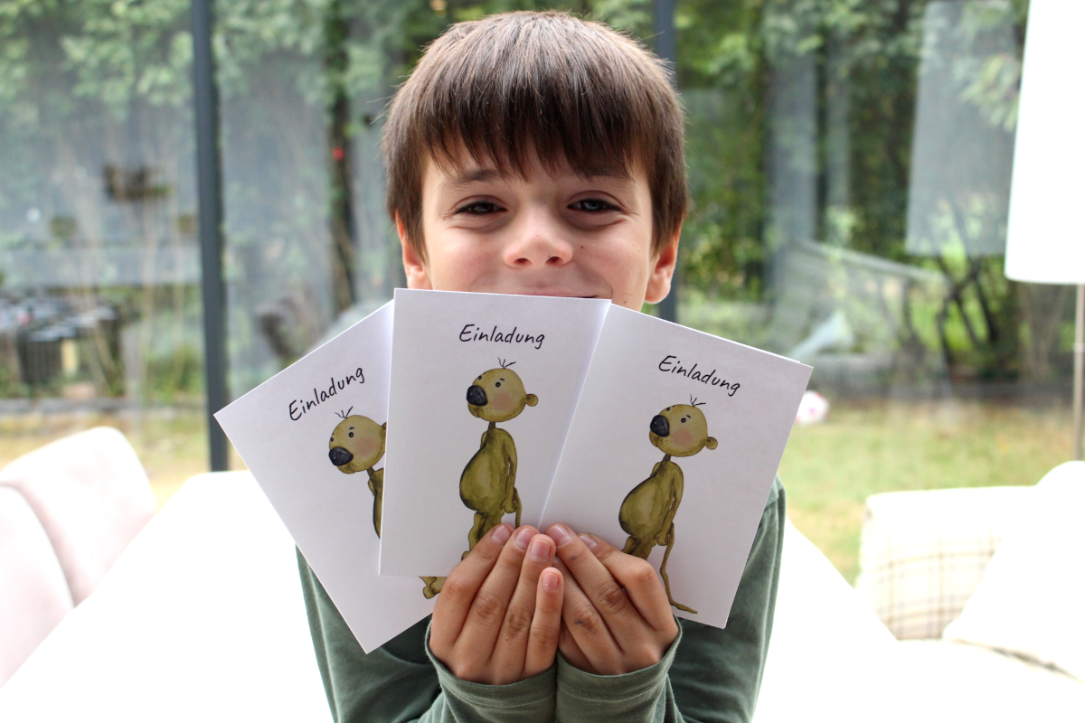 Einladungskarten-Set "Der kleine Bär" – Für einen unvergesslichen Kindergeburtstag!