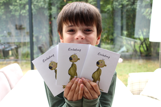 Einladungskarten-Set "Der kleine Bär" – Für einen unvergesslichen Kindergeburtstag!