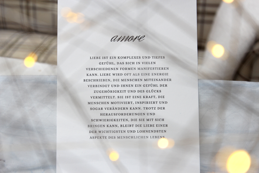 Print "amore"