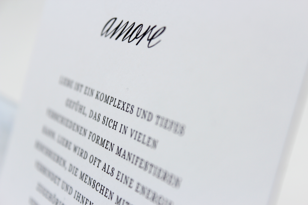 Print „amore“ – eine Liebeserklärung in Worten