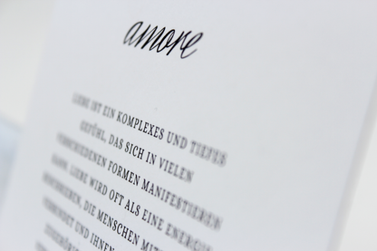 Print „amore“ – eine Liebeserklärung in Worten