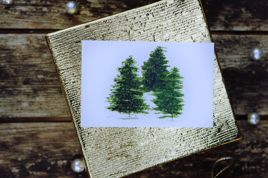 Geschenkkärtchen „Winterwald“ – 5er Set