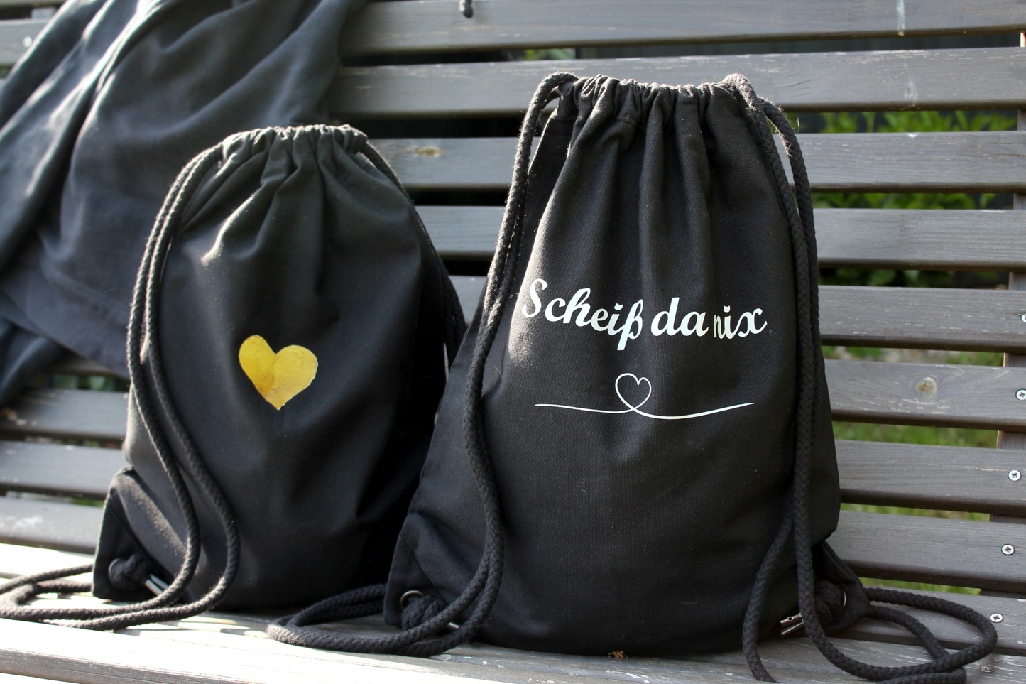 Baumwollrucksack "Goldenes Herz"