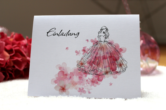 Einladungskarten-Set „Blumenmädchen“ – stilvoll einladen, unvergesslich feiern