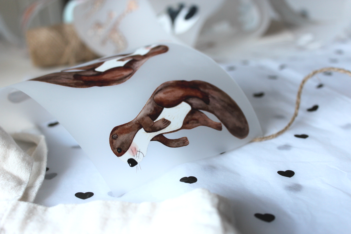 Bügelbild „Otterliebe“ – Für echte Herzensmomente