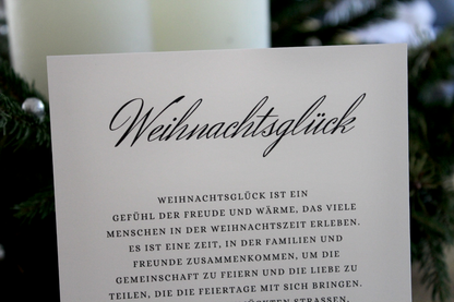 A4 Wordprint "Weihnachtsglück" mit Posterleisten