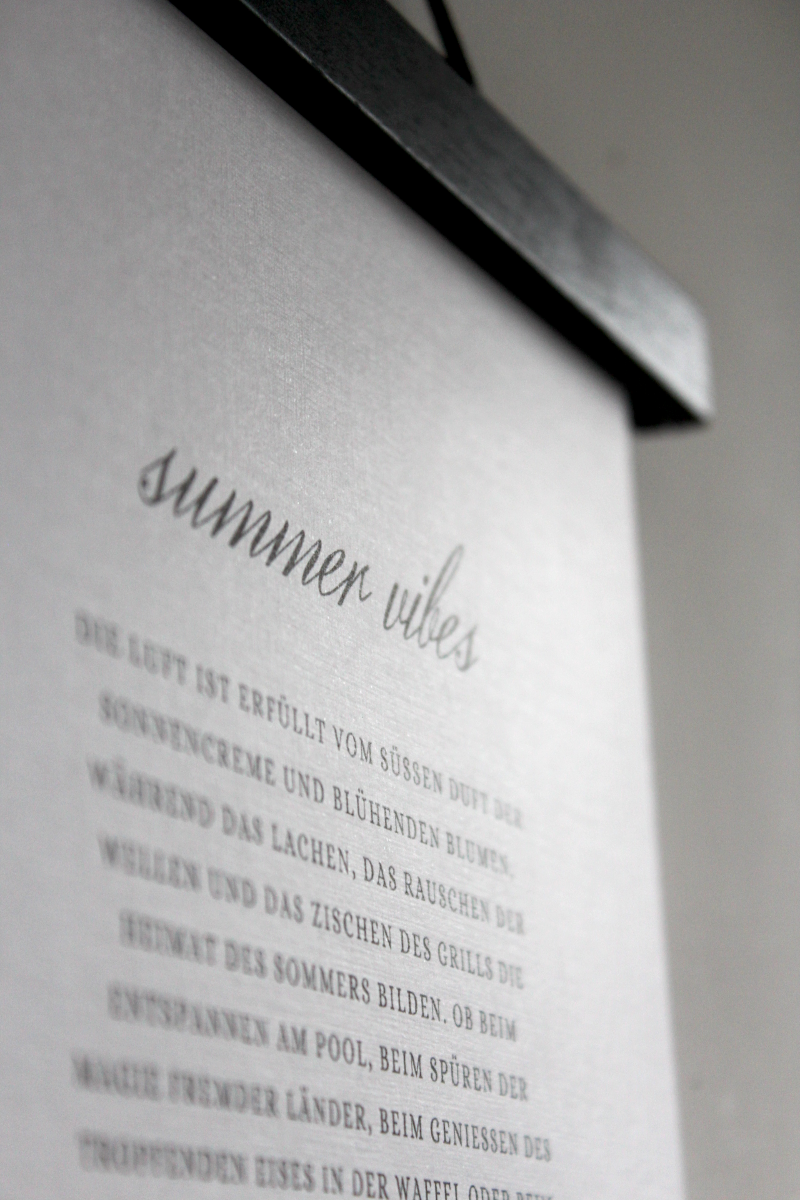 Print "summer vibes" - wenn Worte nach Sonne duften