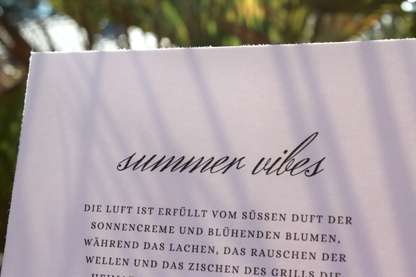 Print "summer vibes" - wenn Worte nach Sonne duften