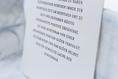 Print"glückskind"